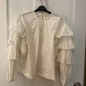 Ulla Johnson White Puffy Sleeve Blouse